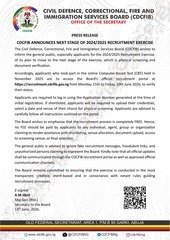 CDCFIB Announces Physical Screening, Document Verification&hellip;