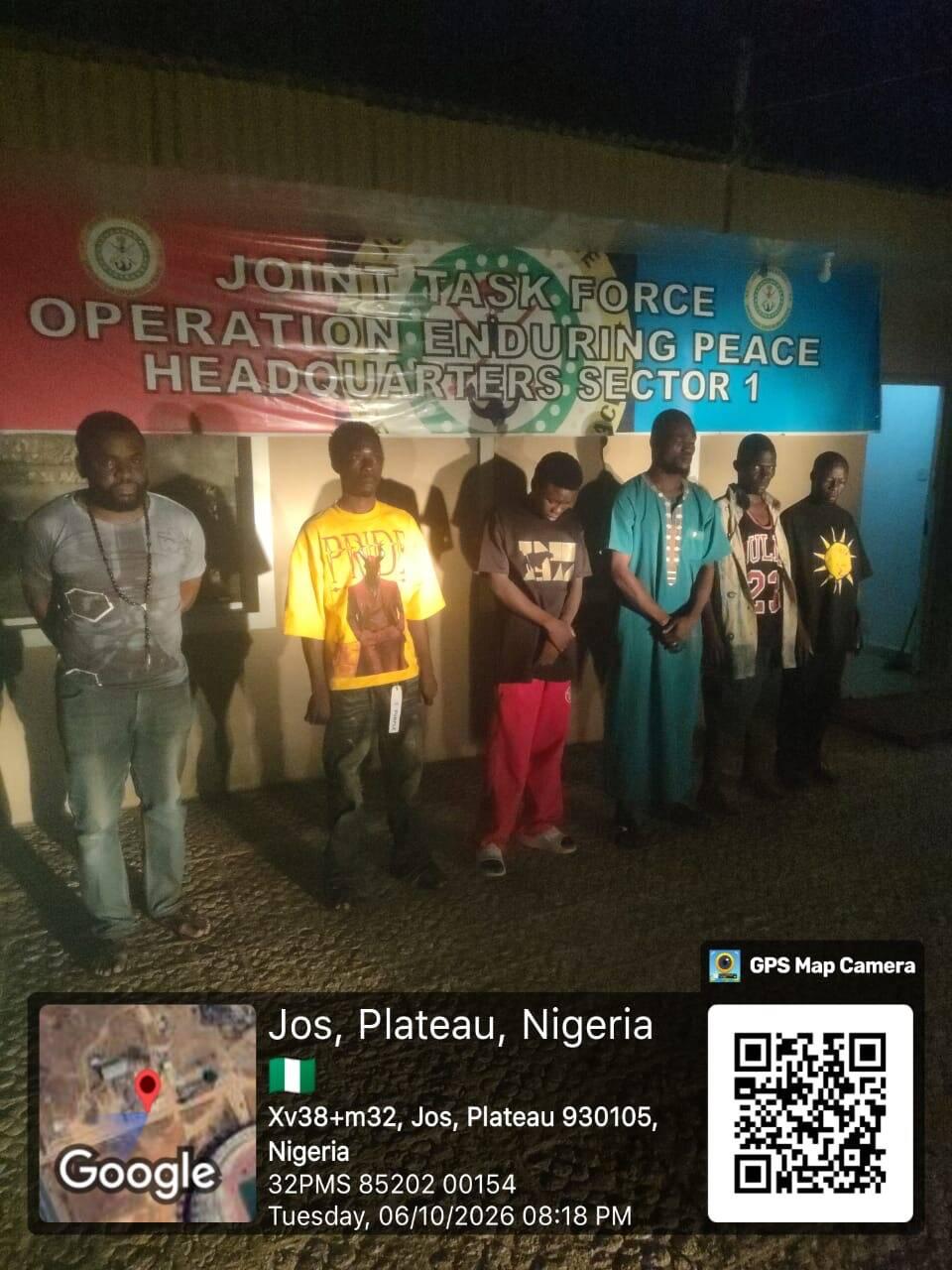 Troops arrest six suspected illicit drug dealers in…