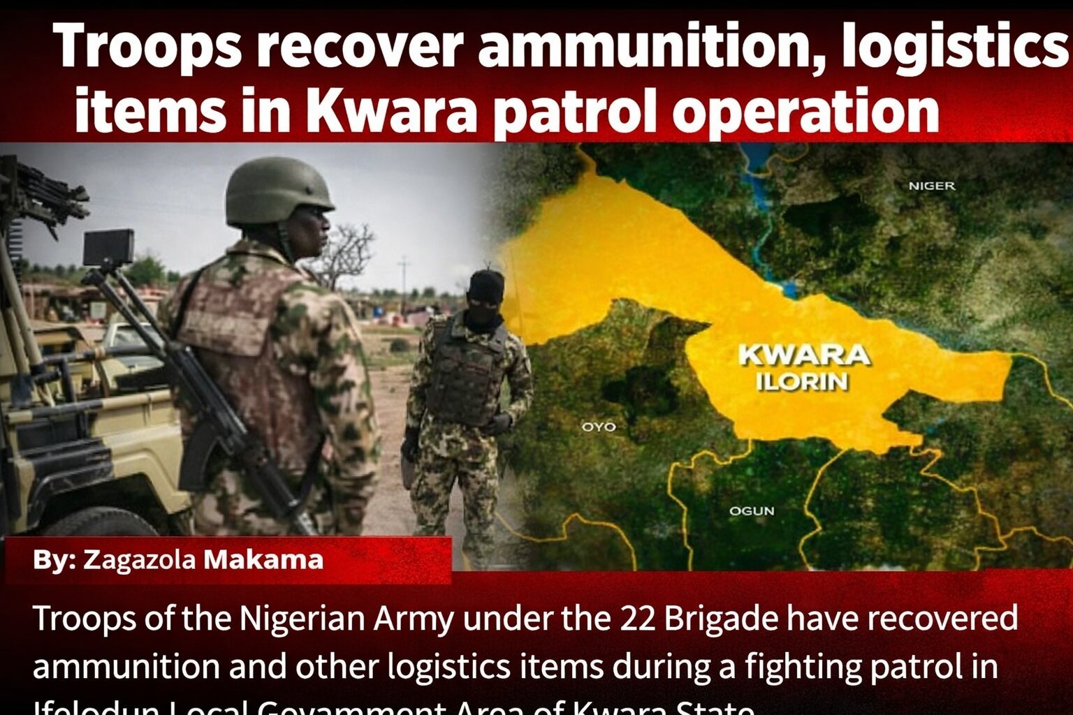 Troops recover ammunition, logistics items in Kwara…