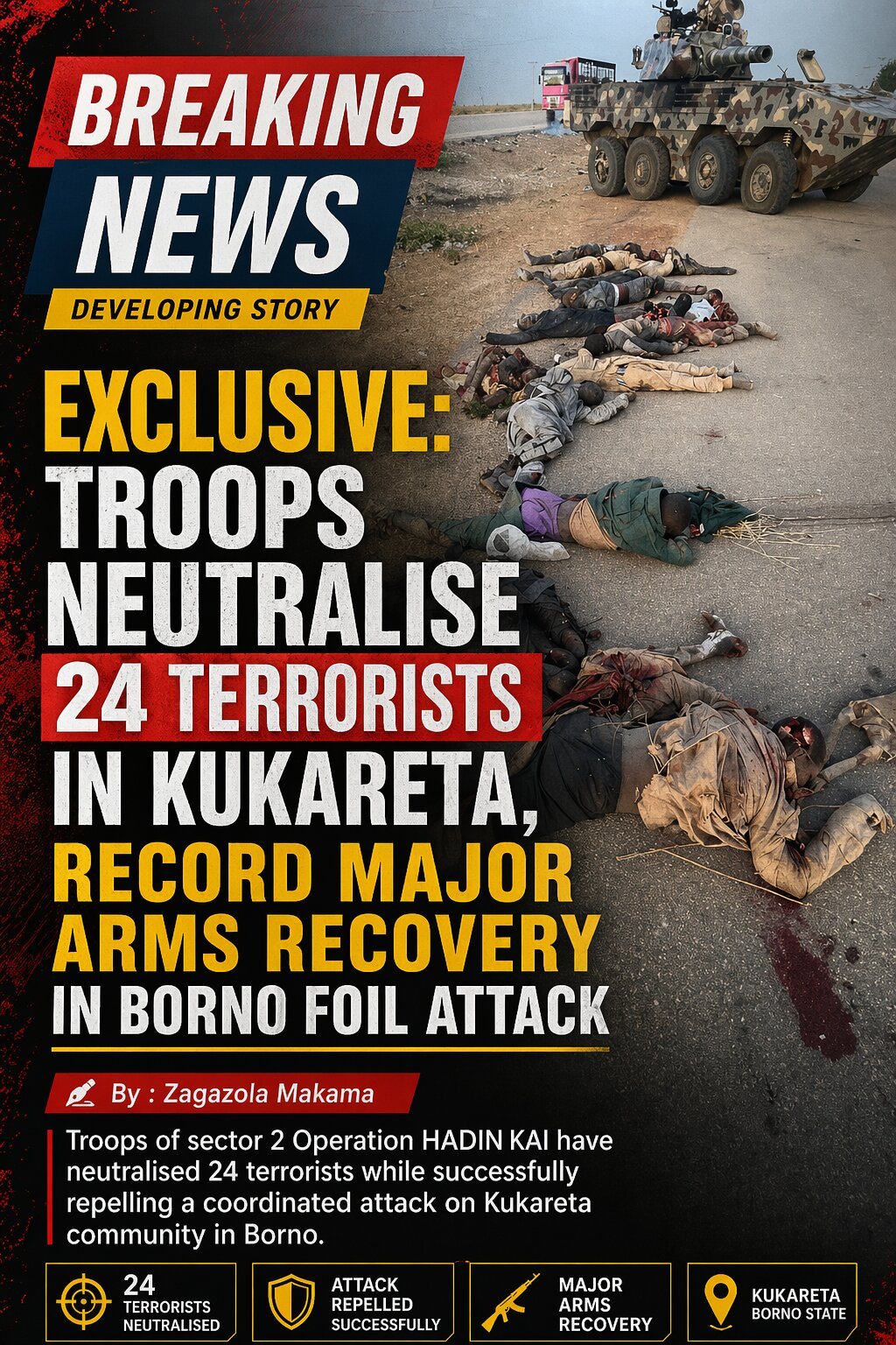 EXCLUSIVE: Troops Neutralise 24 Terrorists in Kukareta,&hellip;