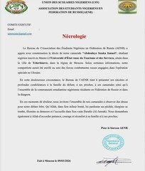 Nigerien student killed fighting in Ukraine; concerns&hellip;