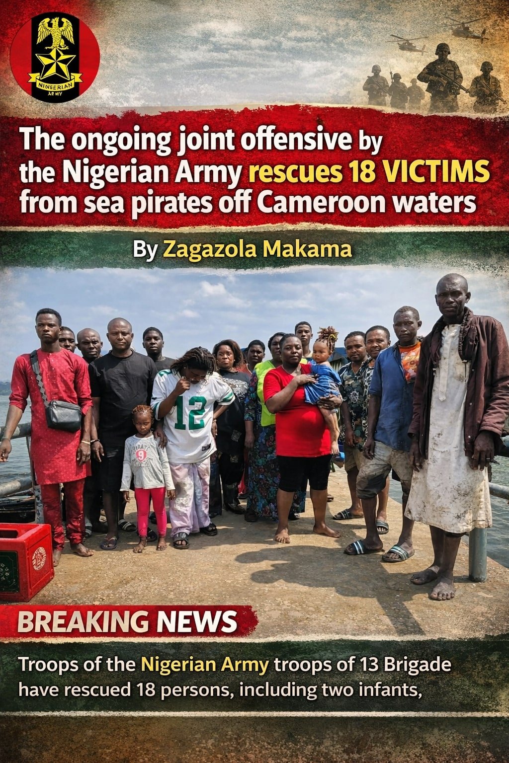 Nigerian Army rescues 18 victims from sea pirates off&hellip;
