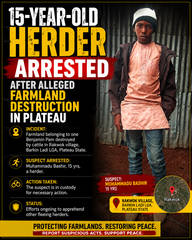 15-Year-Old Herder Arrested After Alleged Farmland&hellip;
