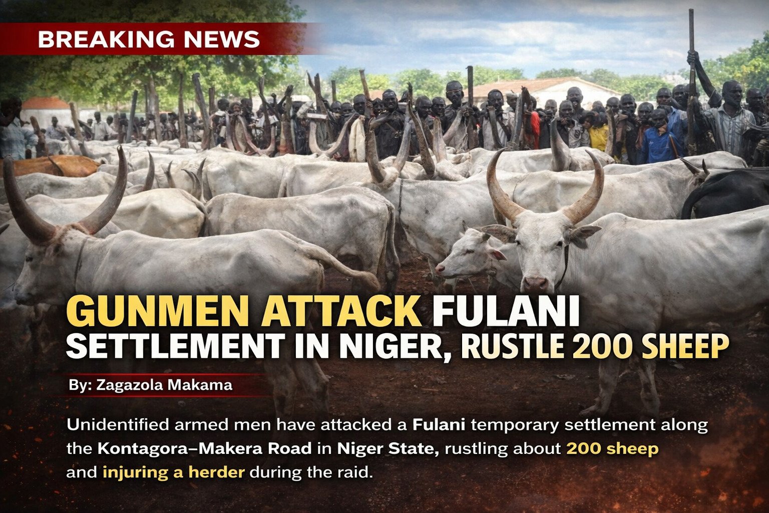Gunmen attack Fulani settlement in Niger, rustle 200&hellip;