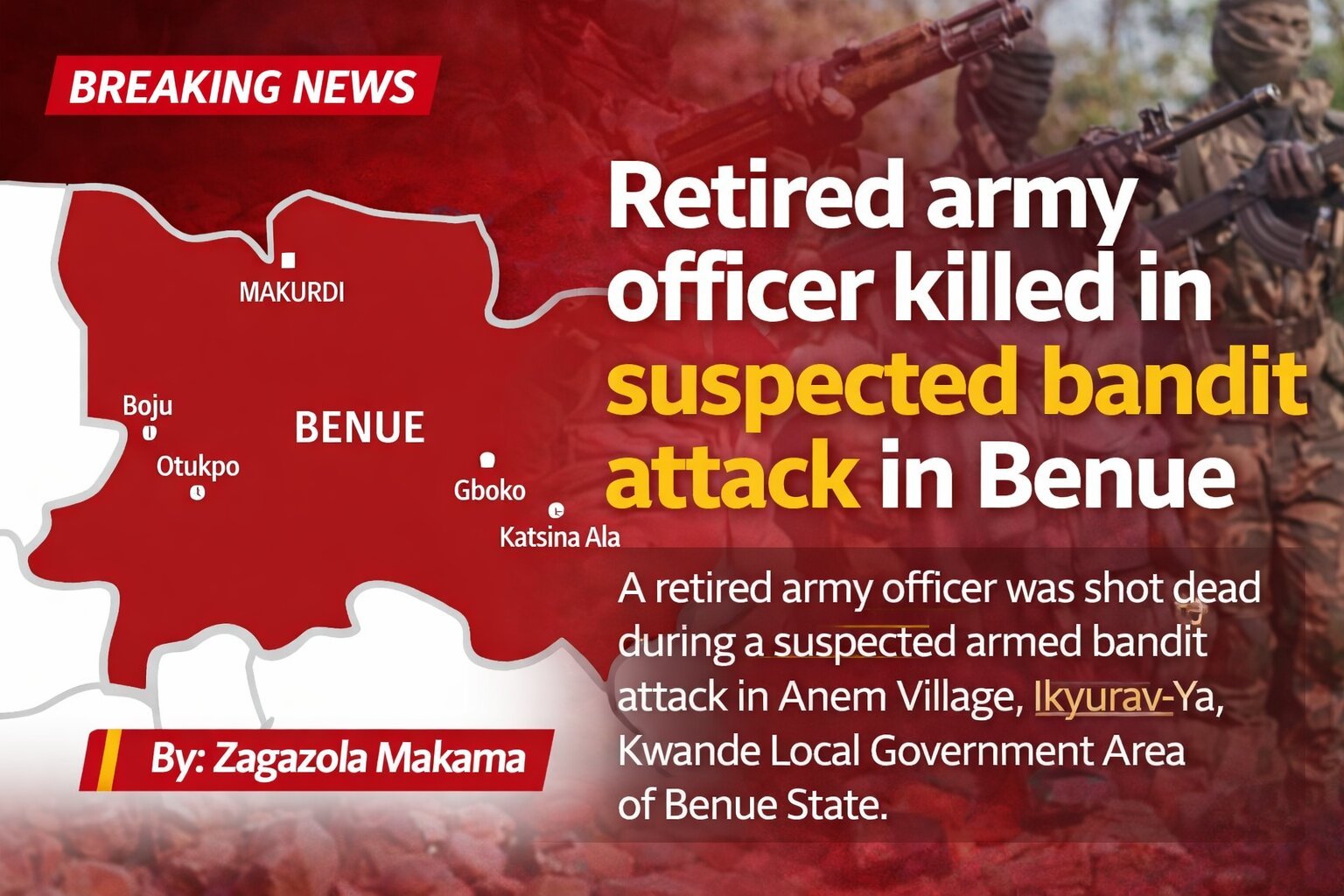Retired army officer killed in suspected bandit attack&hellip;