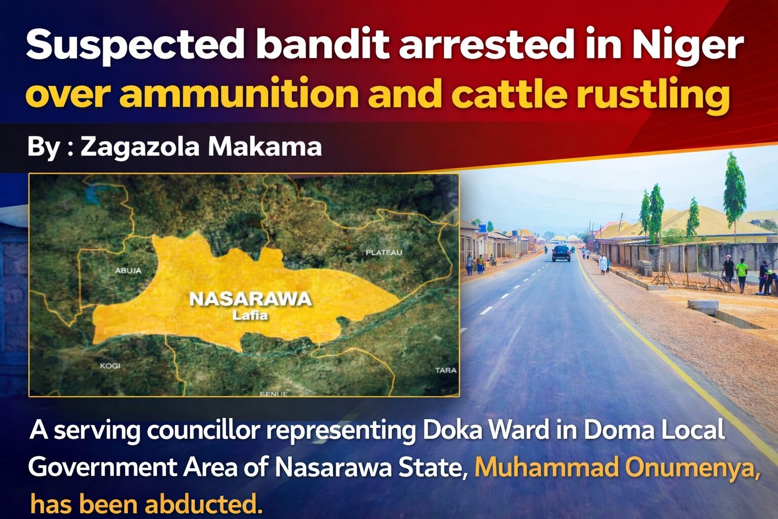 Nasarawa councillor abducted along Doma–Yelwa road