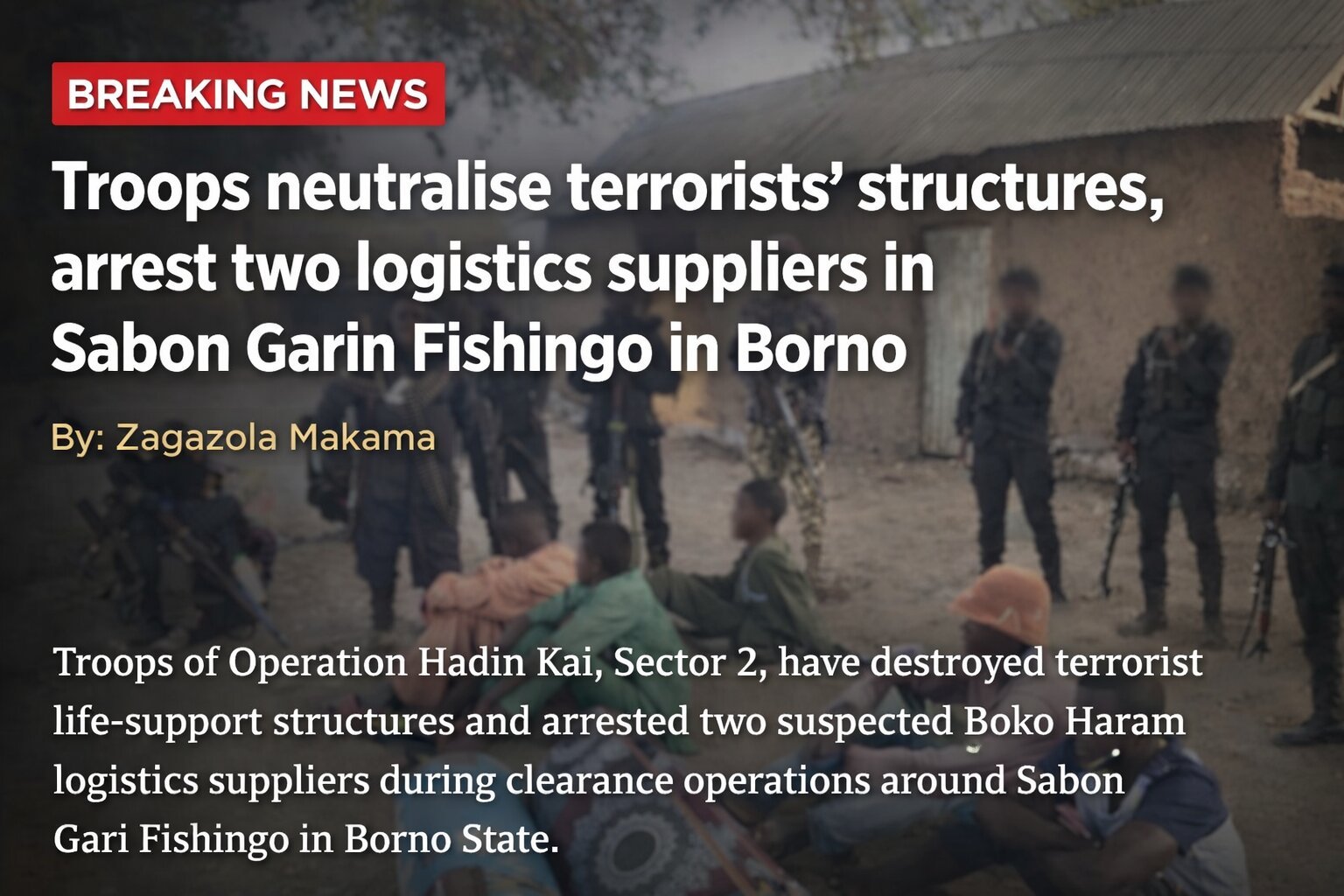 Troops neutralise terrorists’ structures,…