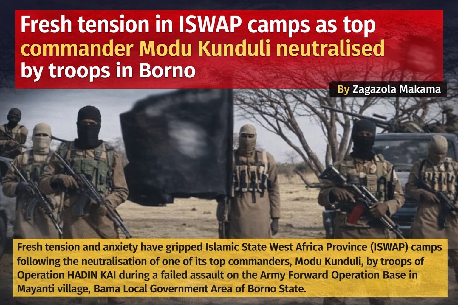 Fresh tension in ISWAP camps as top commander Modu&hellip;