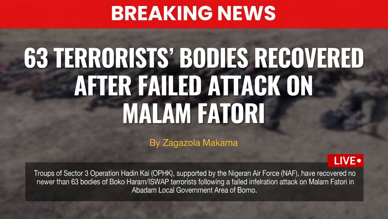 63 terrorists’ bodies recovered after failed attack&hellip;